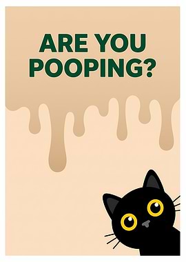 Black Cat Asks 'Are You Pooping?'