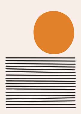 Minimalist Sun and Lines