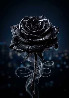 Black Rose with Smoke