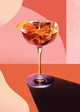 Cocktail with Orange Garnish