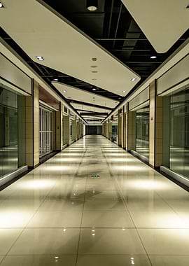 Empty Shopping Mall Corridor