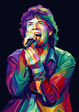Mick Jagger Pop Art Portrait