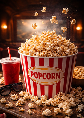 Popcorn and Soda Movie Night