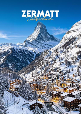 Zermatt Switzerland Winter Landscape