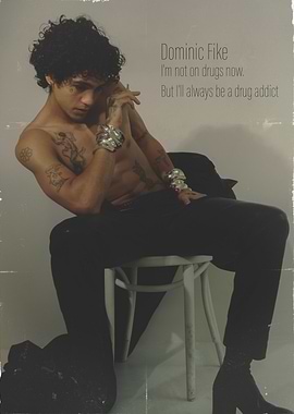 Dominic Fike Portrait with Text