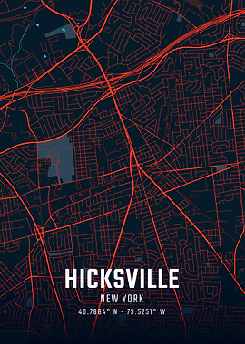 Hicksville New York City Map