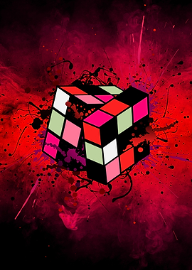 Rubik's Cube Abstract Art