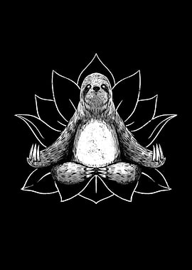 Zen Sloth Meditation Yoga