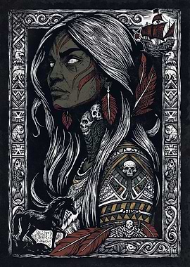 Native American Warrior Portrait
