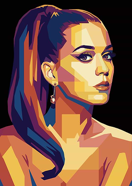 Pop Art Portrait of a katy perry