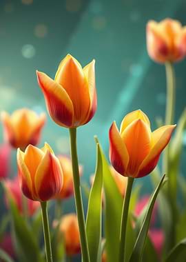 Vibrant Tulips in Soft Light