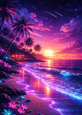 Magical Tropical Beach Sunset