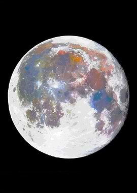 Colorful Moon Surface