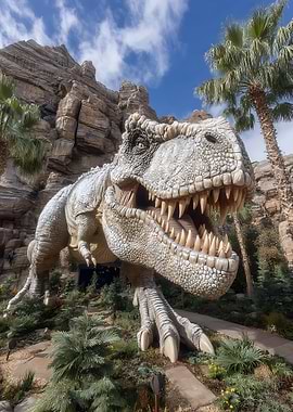 Giant T-Rex Dinosaur Statue