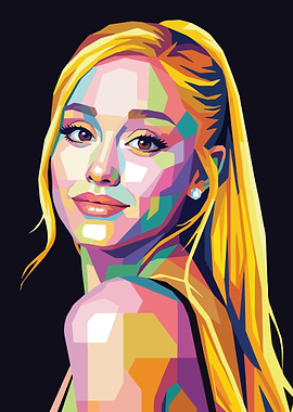 Ariana Grande Pop Art Portrait
