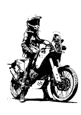 Motorcyclist on Adventure Bike