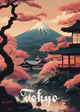 Tokyo Mount Fuji Cherry Blossom