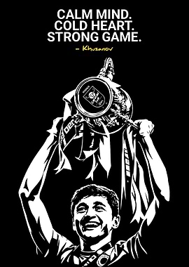 Football Player Holding Trophy