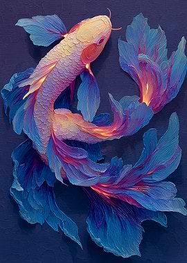 Vibrant Koi Fish Painting