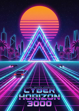 Cyberpunk Retro Future Cityscape