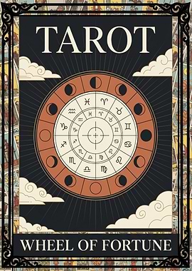 Tarot Wheel of Fortune Poster