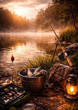 Fishing at Sunrise