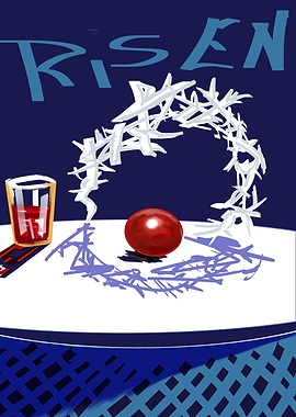 Risen Crown of Thorns and Wine