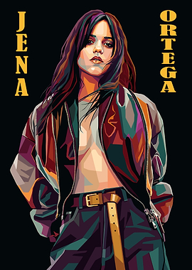 Jenna Ortega Pop Art Portrait