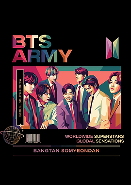 BTS ARMY Pop Art Portrait