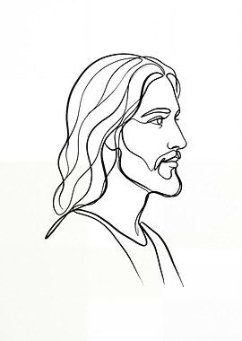 Jesus Christ Line Art