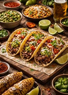 Tacos with Corn and Beer