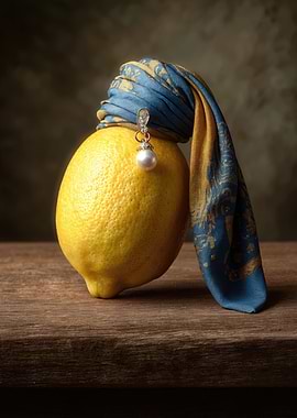 Lemon with a Pearl Earring