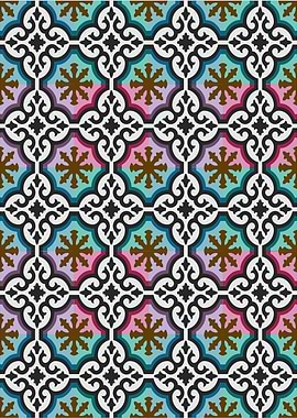 Colorful Geometric Tile Pattern