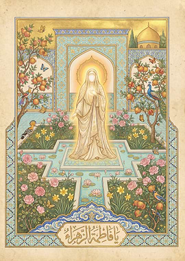 Fatima Al-Zahra in the Garden of Paradise