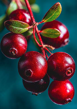 Vibrant Red Cranberries Cinematic Art
