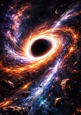 Black Hole Swirling Nebula
