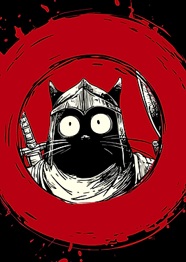 Warrior Cat in Red Circle
