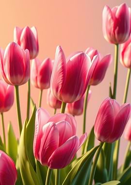Pink Tulips in Soft Light