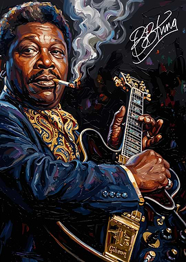 B.B. King Playing Guitar