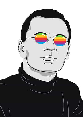 Man with Rainbow Glasses
