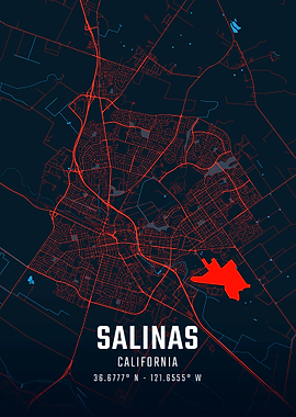 Salinas California City Map