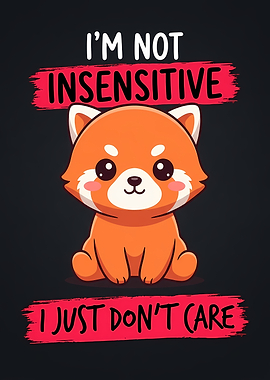 Cute Red Panda with Funny Text
