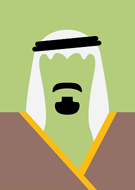 Minimalist Arab Man Portrait