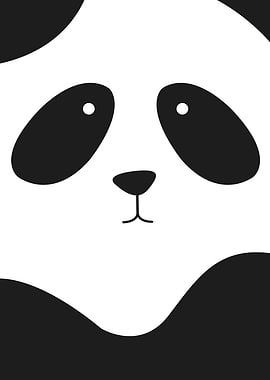 Minimalist Panda Face