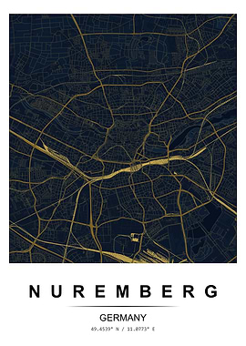 Nuremberg City Map Poster