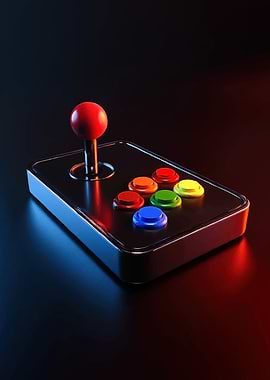 Retro Arcade Joystick and Buttons