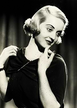 Bette Davis Black and White Portrait