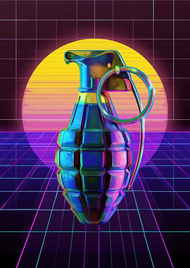 Retro Grenade Sunset