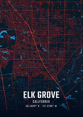 Elk Grove California City Map