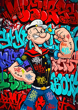 Popeye Graffiti Art